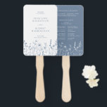 Simple Minimalist Wildflower Wedding Program Hand Fan<br><div class="desc">Simple Minimalist Elegant Dusty Blue Periwinkle Modern Wedding program hand fan with wildflowers. Please find more matching designs and variations from my store. And feel free to contact me for further customization or matching items.</div>