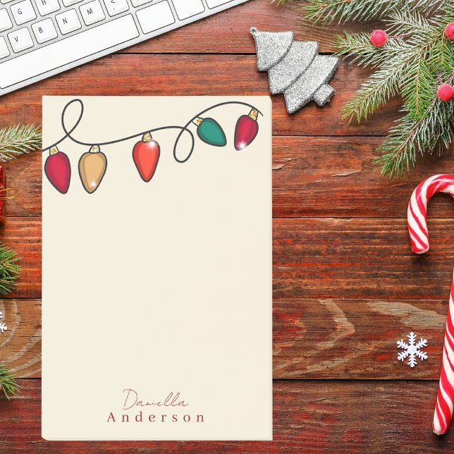 Simple Minimalist Winter Holiday Christmas Lights Post-it Notes (Creator Uploaded)