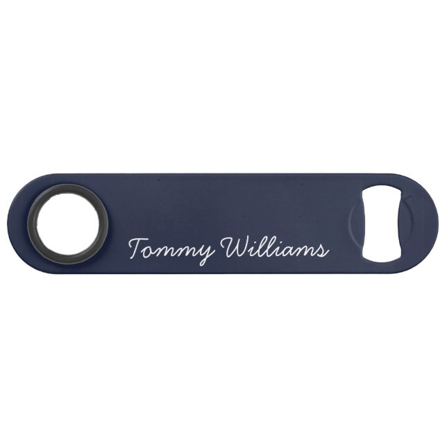 Simple minimaliste bleu marine (Devant (Horizontal))