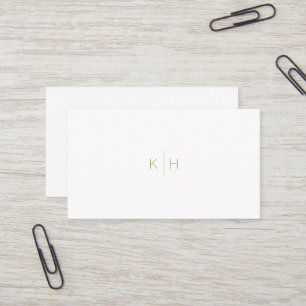 Simple minimaliste Carte de visite d'or blanc