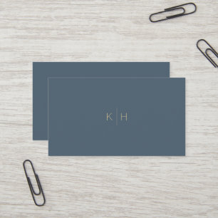 Simple minimaliste Carte de visite d'or bleu nuit