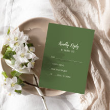 Simple Minimaliste|Carte RSVP de mariage en mode f
