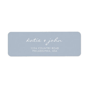 Simple minimaliste Dusty Mariage Adresse