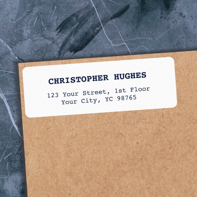 Simple minimaliste Élégant Encre Bleu Bleu (Créateur téléchargé)