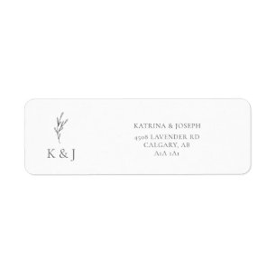 Simple minimaliste élégant mariage monochrome chic