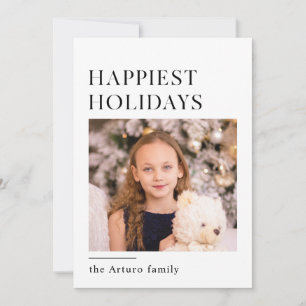 simple minimaliste élégante carte de vacances