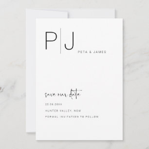 Simple minimaliste Enregistrer le faire-part de ma