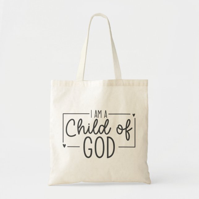 Simple minimaliste Je suis un enfant de Dieu Sac f (Devant)