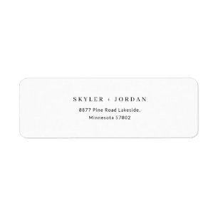 Simple Minimaliste Moderne Mariage Adresse de reto