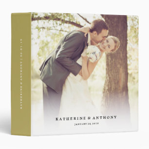 Simple minimaliste moderne Mariage Classeur photo
