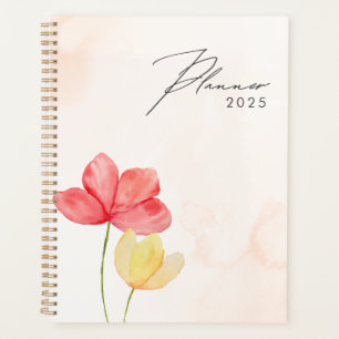 Simple minimaliste moderne Peach floral Planner 20