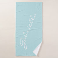 Simple minimaliste Nom de script Pastel Aqua perso