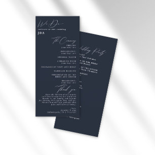 Simple minimaliste Programme de mariage de la mari