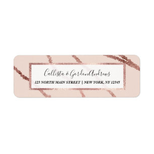 Simple minimaliste Rose Gold Rose rayures