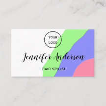 simple minimalistic add your logo text hairstylist