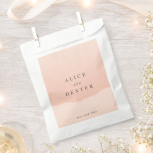 Simple Minimalistic Blush Colourful Wedding Favour Bag