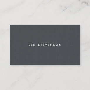 Simple Minimalistic Charcoal Grey Texture Look Business Card
