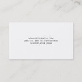 Simple Minimalistic Charcoal Grey Texture Look Business Card (Back)