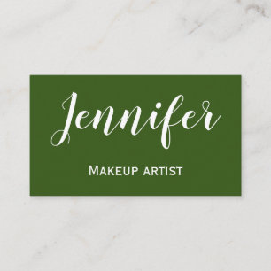 simple minimalistic custom logo white makeup  squa business card