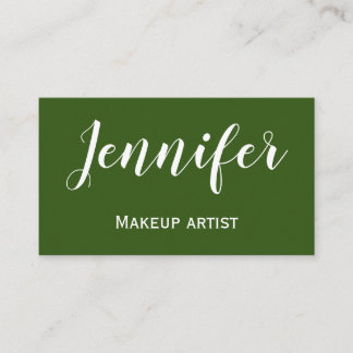 simple minimalistic custom logo white makeup  squa business card