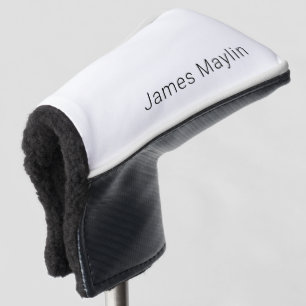 Simple Minimalistic Editable Name or other Text Golf Head Cover