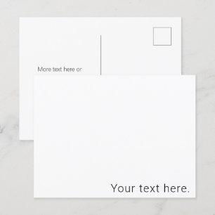 Simple Minimalistic Editable Name or other Text Postcard