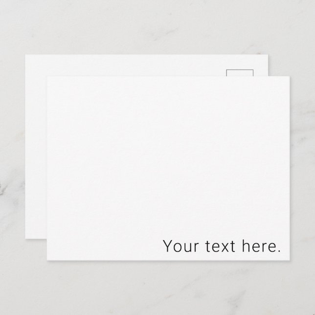 Simple Minimalistic Editable Name or other Text Postcard (Front/Back)