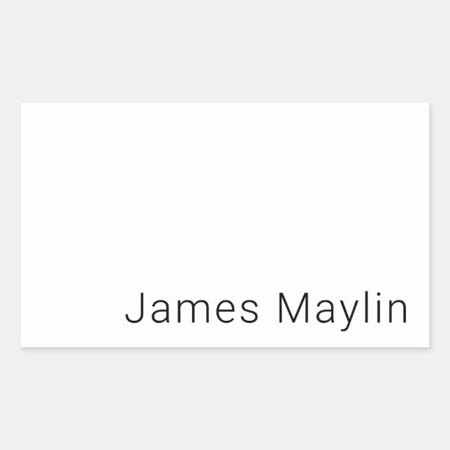Simple Minimalistic Editable Name or other Text Sticker (Front)
