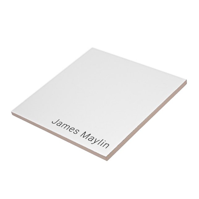 Simple Minimalistic Editable Name or other Text Tile (Side)