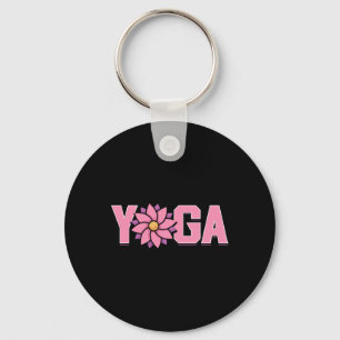 Simple Minimalistic Lotus Flower Yoga Keychain
