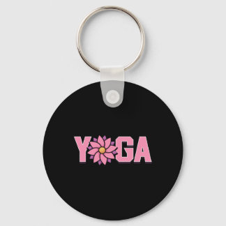 Simple Minimalistic Lotus Flower Yoga Keychain
