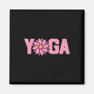 Simple Minimalistic Lotus Flower Yoga Magnet