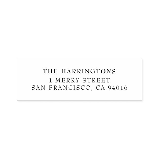 Simple Minimalistic Return Address Self-inking Stamp (Design)