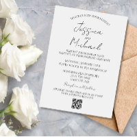 Simple Minimalistic Wedding Minimal QR code RSVP