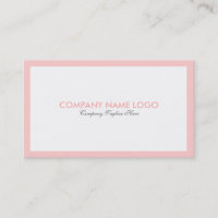 Simple Minimalistic White & Light Pink Border