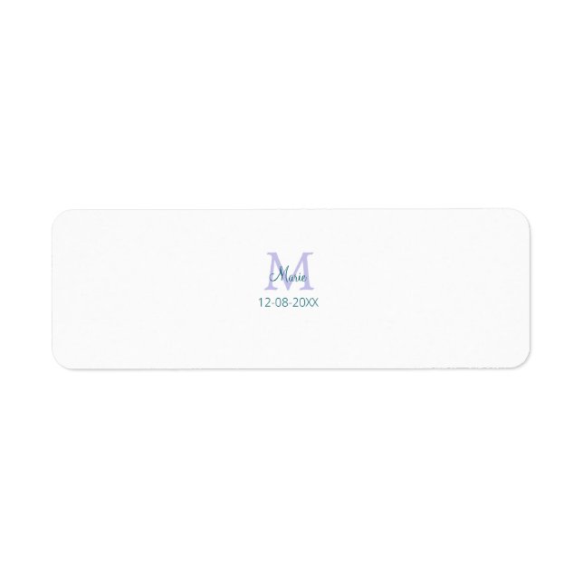 simple minimum ajouter nom monogramme violet vert  (Devant)