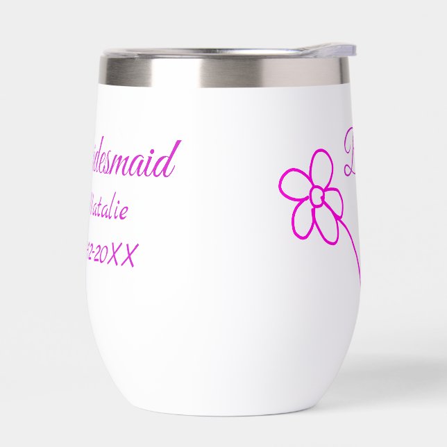 Simple minimum rose bridesmaid ajouter le nom de l (Gauche)