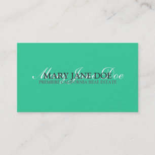 Simple Mint Green Business Card