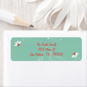 Simple Mint Green Christmas Return Address