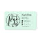 Simple mint green hair makeup photo logo qr code 