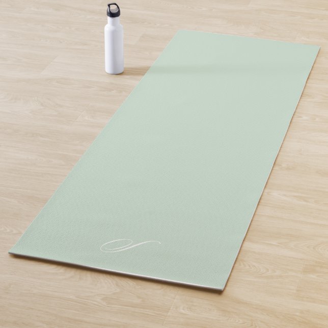 Simple Mint Green Pastel Minimalist Exercise Yoga Mat (In Situ)