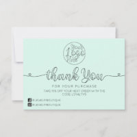 Simple Mint Handwritten Hearts Customer Business