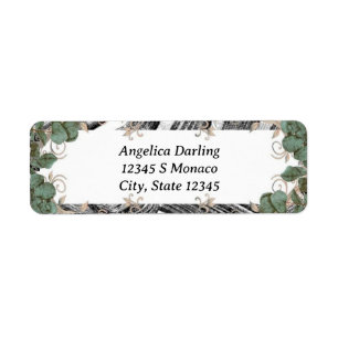 Simple Moden Eucalyptus Floral Return Address