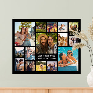 Simple Modern 15 Photo Collage Poster