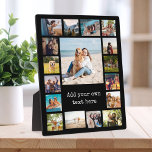 Simple Modern 17  Photo Collage Plaque<br><div class="desc">Create your own personalized photo collage plaque home decor. Add 17 of your favourite pictures in this modern template design.</div>