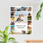 Simple Modern 17  Photo Collage Poster<br><div class="desc">Create your own personalized photo collage poster. Add 17 of your favourite pictures in this modern template design.</div>