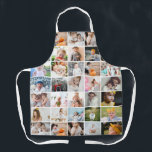 Simple Modern 29-Photo Collage Medium Apron<br><div class="desc">Simple modern medium size photo collage apron,  featuring 29 photos (the 4 photos cut off at the edges of the top of the apron are repeated at the bottom). If you need any help customizing this,  please message me using the button below and I'll be happy to help.</div>