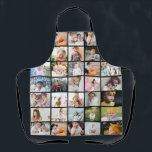 Simple Modern 29-Photo Collage Medium Apron<br><div class="desc">Simple modern medium size photo collage apron,  featuring 29 photos (the 4 photos cut off at the edges of the top of the apron are repeated at the bottom). If you need any help customizing this,  please message me using the button below and I'll be happy to help.</div>