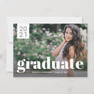 Simple Modern 2 Photo Graduation Announcement