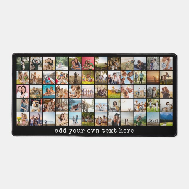 Simple Modern 60 Photo Collage Desk Mat (Front)